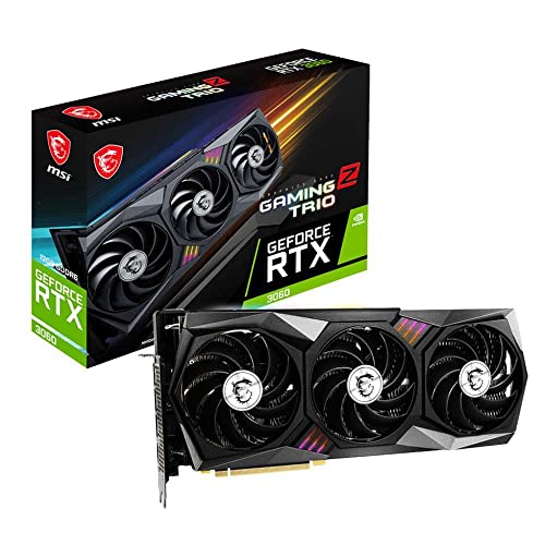 MSI GeForce RTX 3060 GAMING Z TRIO 12G Gaming Grafikkarte - NVIDIA RTX 3060, GPU 1867 MHz, 12 GB DDR6 Speicher