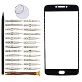 Front Screen Glass Lens for Motorola Moto E4 Plus XT1770 XT1773(Europe Version)(Black)