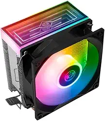 Cooler Para Processador TGT A-10 | 90mm | ARGB | 2 Heatpipes de Cobre | TDP 100W | Preto | TGT-A10-01