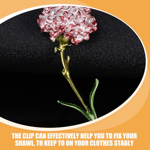 Broche de flor LIFKOME 2 uds clavel pin de solapa floral para ojal de chaqueta y mochila de tela 7