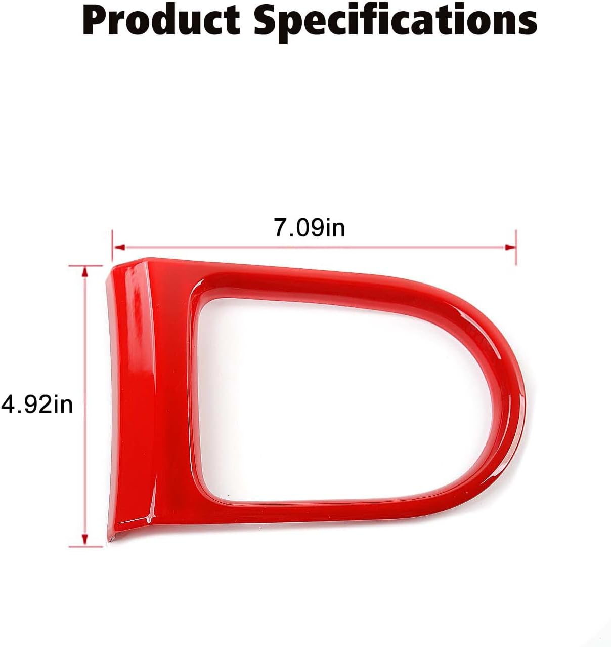 RT-TCZ Gear Shift Panel Frame Cover Interior Trim Sticker Accessories for Ford Mustang 2015 2016 2017 2018 2019 2020 2021 2022 (Red)