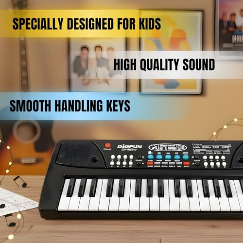 Image of 37-Key Kids Keyboard Piano with Microphone, Portable Electronic Musical Keyboard, Record & Playback, Battery /USB Powered Toy for Children