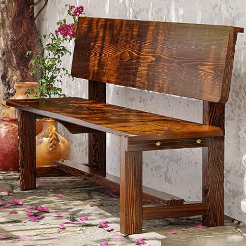 Banc de Jardin Marron robuste pour résoudre le manque d'assises en extérieur