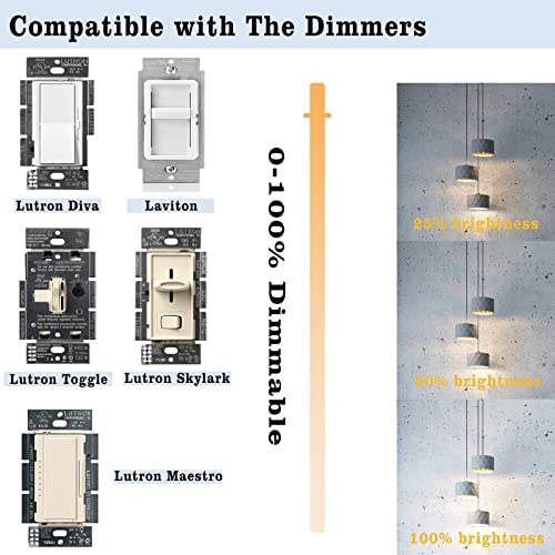Flmamt T6 Led Bulb, Dimmable 5000K Daylight Edison Bulbs (25W Equivalent), E12 Base, For Chandelier, Pendant, Wall Sconces, Table Lamp, 5 Pack… #TOP5
