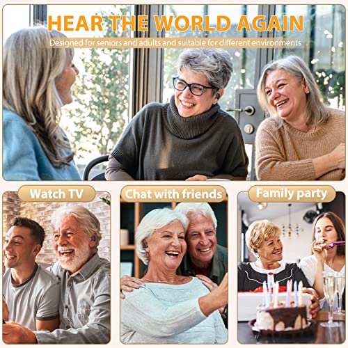Hearing Aids, Mini Hearing Amplifiers For Adults & Seniors With Noise Cancelling, Rechargeable Hearing Aid With Into Ear No Squealing Hearing Assist Device With Led Power Display #TOP7