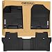 oEdRo Floor Mats Compatible for 2016-2020 Honda Pilot, Unique Black TPE All-Weather Guard Includes 1st and 2nd Row: Front, Rear, Full Set Liners