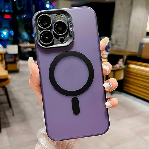 Étui de protection haut de gamme violet avec support d'objectif pour iPhone 12 Pro