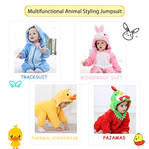 SONARIN Grenouillères à Capuche Bébé Barboteuses Bébé,Capuche Cartoon Jumpsuit Hiver Tenues,Combinaison avec Chapeau - Image 7