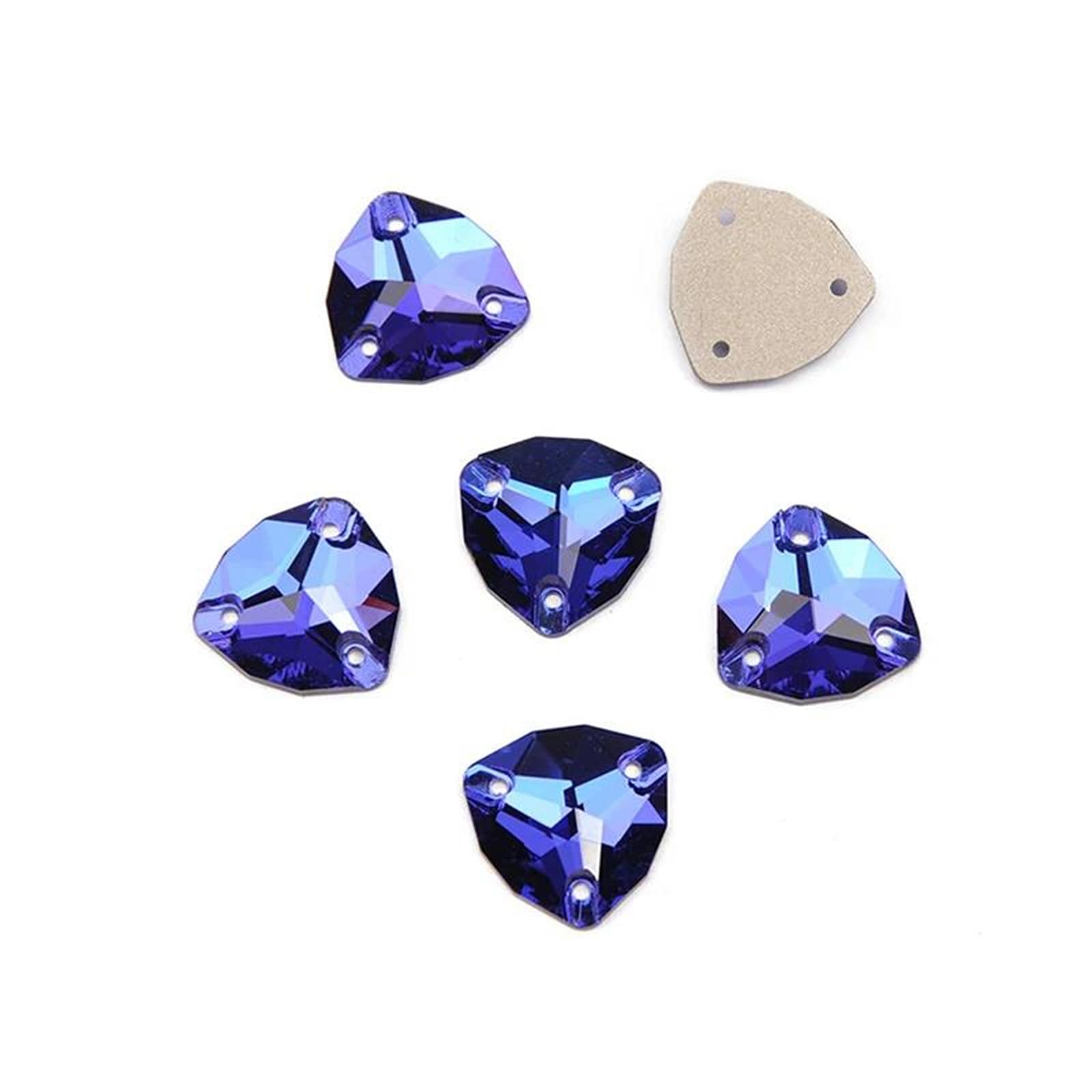 Strass triangulaires en verre à coudre vêtement mariage cristal 3272