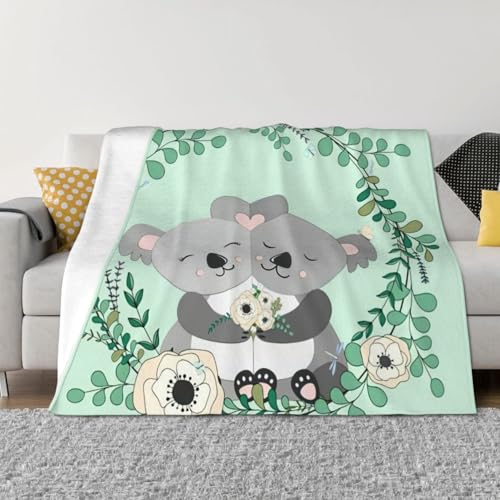 Couverture de lit légère en microfibre douce EdWal koala - 4