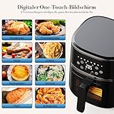 5QT Air Fryer with Easy-View Window, Digital Touch Control, 8 Presets, Nonstick Dishwasher-Safe Basket, Healthy Low-Oil Cooking, Perfect for Small Kitchens, 1500W