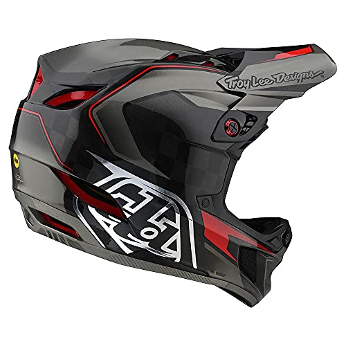 Troy Lee Designs Adult|Downhill|Mountain Bike|Bmx|Full Face D4 Carbon Helmet Exile W/Mips (Gray, Sm) #TOP4