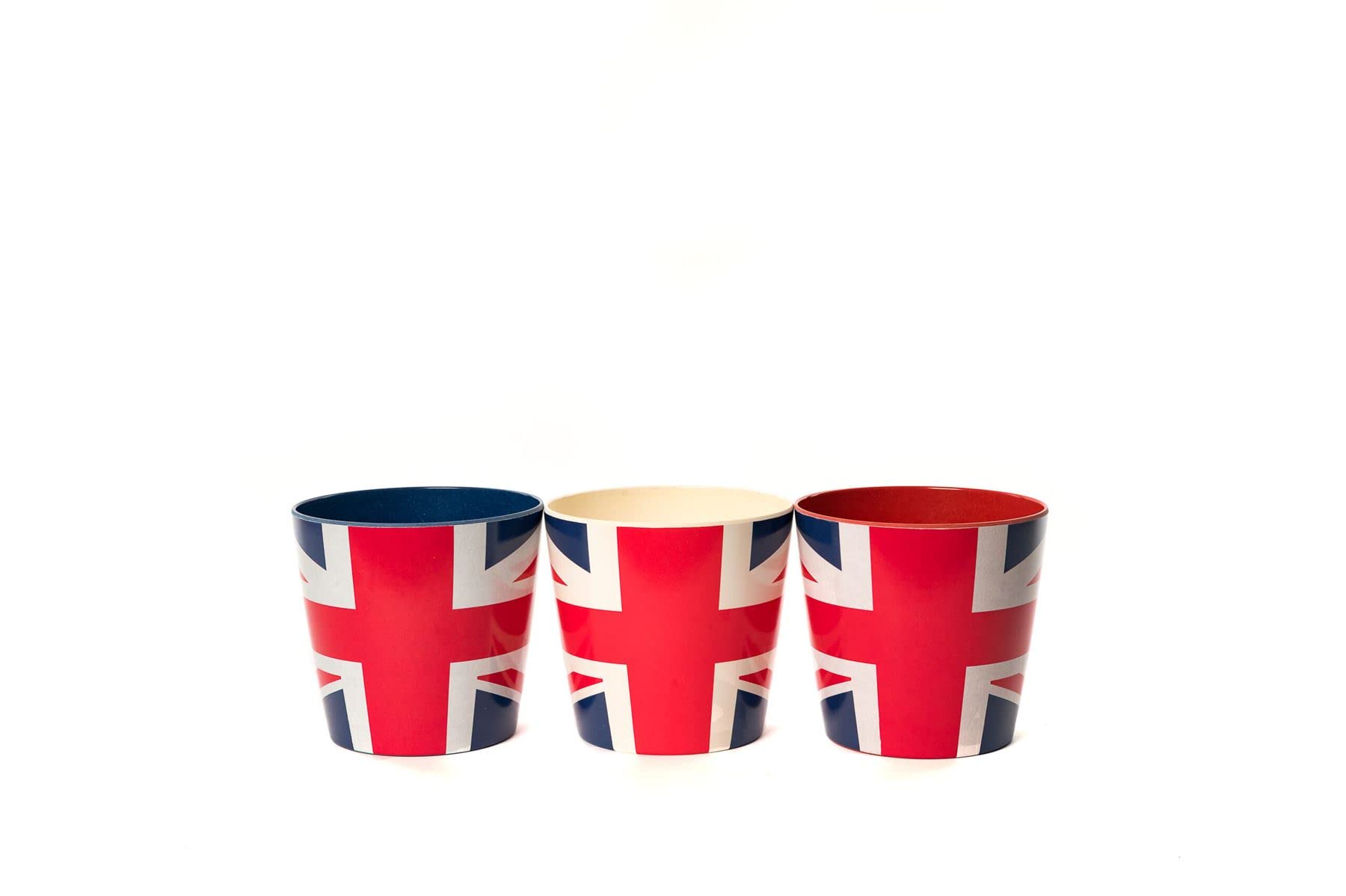 Potty Feet Eco-Pot Bamboo Flags Union Jack, Flag of the United Kingdom - Set of 3