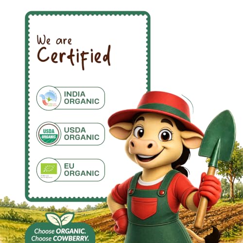 Image of COWBERRY Organic Assam CTC Tea Organic Chai Patti 500 g, Hand-Picked Strong Blend, Lab-Tested 252+ Banned Pesticides, NPOP USDA EU Certified, No Additives & Preservatives