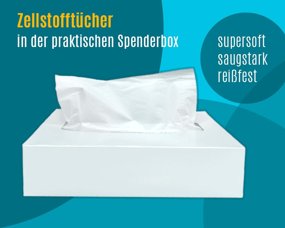 Kosmetiktücher (3.000 Stück), 2-lagige Taschentücher in weißer Box, weiche Papiertaschentücher, 30 Boxen x 100 Tücher