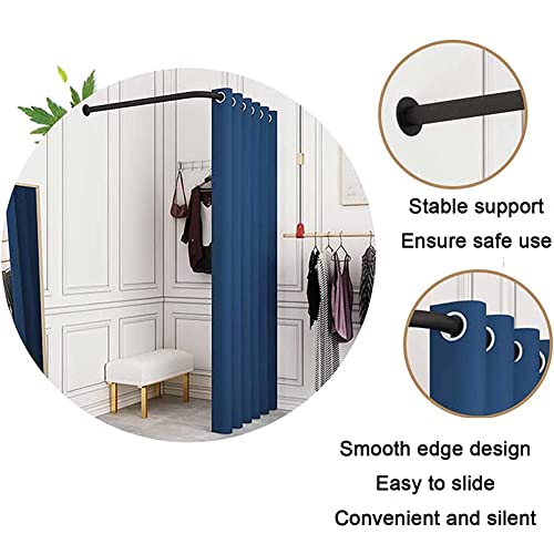 Tringle à rideaux d'angle pour cabines d'essayage avec support - 4