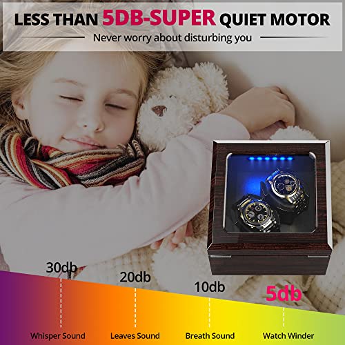 high end watch winder for automatic watches with super quiet motor blue led light amp rotation mode setting watch winder for rolex with flexible pillow dual power