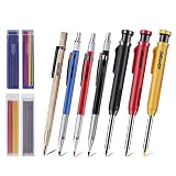 Happara Solid Carpenter Pencil with 36 Refill, Long Nose Deep Hole Mechanical Pencil,Carpenter Penci