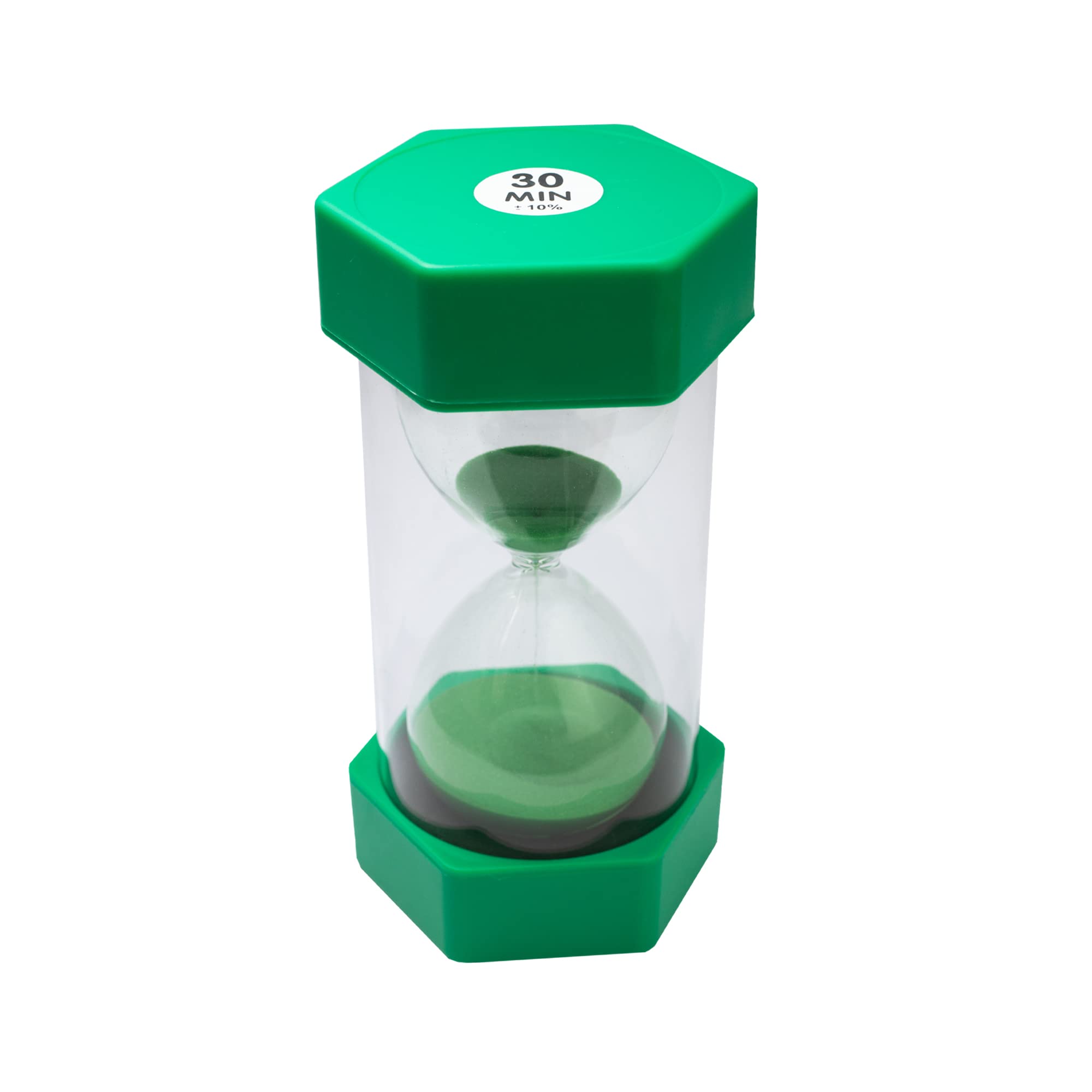 TeacherFav Sand Timer for Kids, 30 Minute Green, 6.3 inches Hour Glass Acrylic Covered Clock for Classroom Home & Kids Room