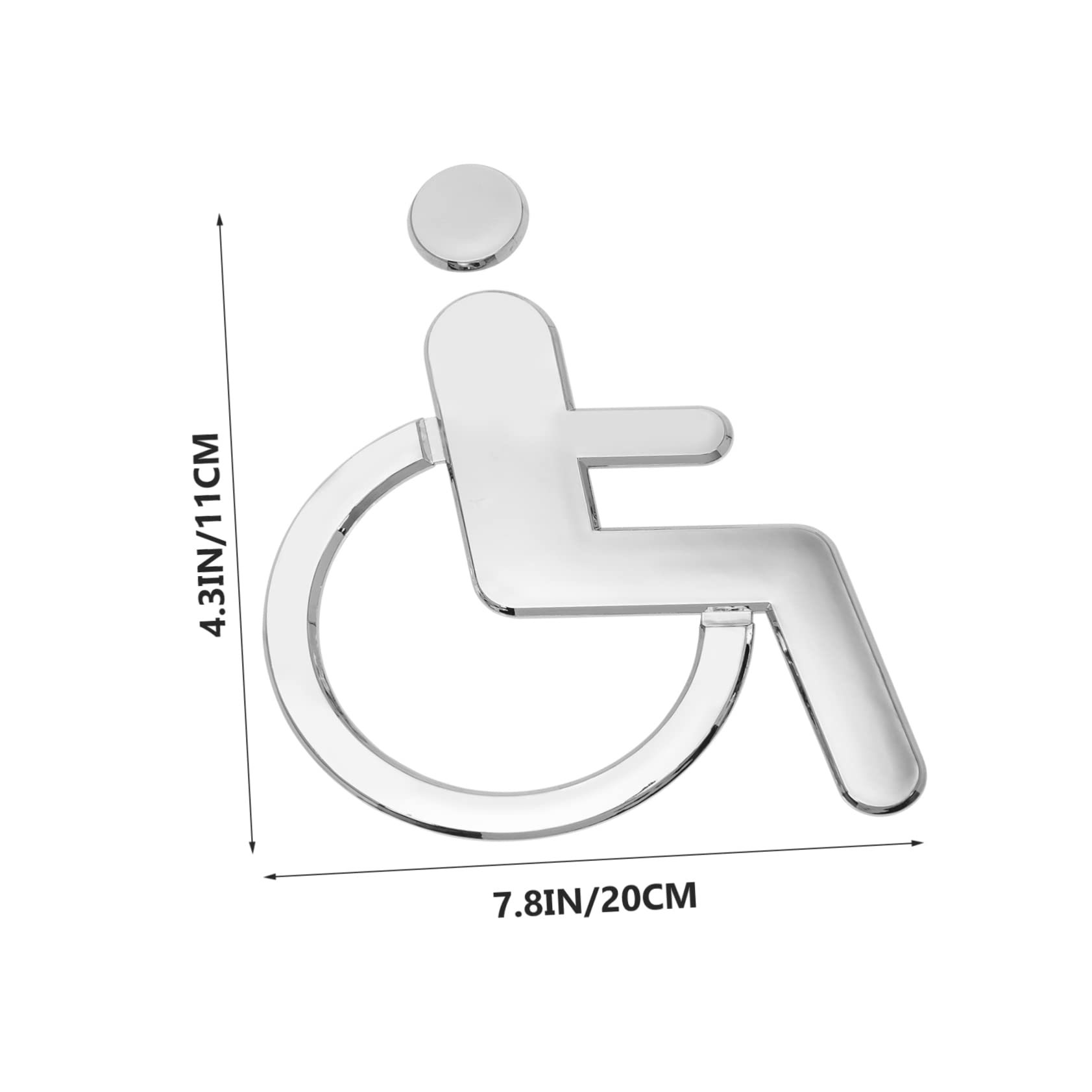 Mobestech 5piezas Señal De Inodoro Para Discapacitados Placa De Aseos De Abs Para Públicos Instalación y