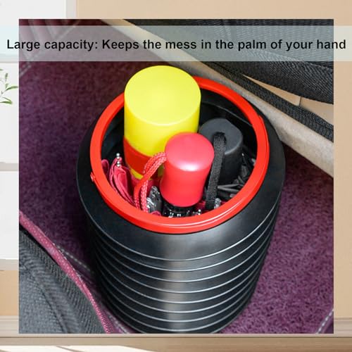 Image of 4L Collapsible Car Trash Can Small Car Trash Bin Pack of 5 Portable Travel Trash Can Car Garbage Can Cup Holder with 2PCS Vehicle Hook for Car Accessories Home Office Camping