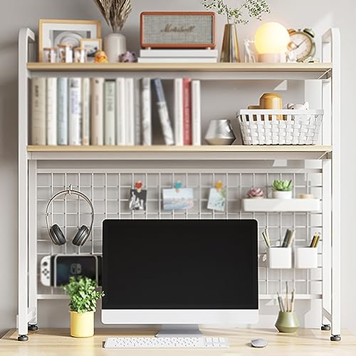 Estantería de escritorio de 2 niveles para oficina, ahorro de espacio, para habitación de estudiantes, decoración moderna del hogar, eficiente para niños pequeños