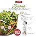 Andcolors Deluxe Salad Spinner Large 4.7 qt Size BPA Free Clips & Locking Tabs for Safety Dry & Drain Lettuce Easily for Crisper Salads in Half the Time Bowl Goes from Prep to Table (Large)