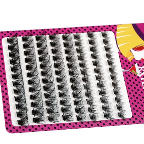 Himirell Extensions False Eyelashes Easy DIY Cluster Lashes Individuals Wispy Natural D Curl Fluffy Volume Wide Band Cluster Fake Eye Lash - Image 3
