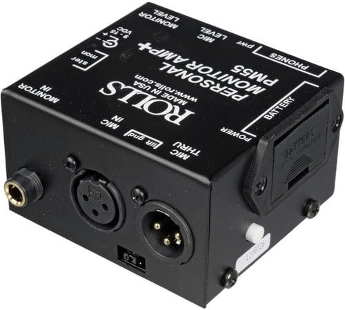 Rolls PM55 Personal Monitor Amp rear and side view