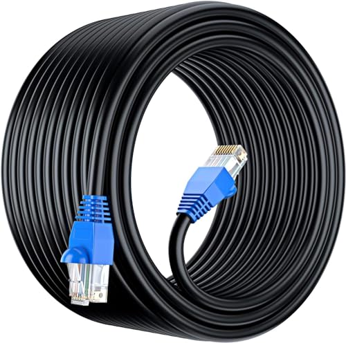 Image of Sadow 100 Meter Cat6 Outdoor Ethernet Cable Cat 6 Network Cable Heavy Duty Direct Burial In-Ground 24AWG UTP Waterproof UV Resistant RJ45 LAN Cable (100)