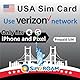 USA Verizon SIM-Karte 28 Tage|Unbegrenzte US 5G/4G LTE Hochgeschwindigkeitsdaten/Anrufe/SMS|500mb/tägliche Daten in Kanada und Mexiko|25GB Hotspot-Tethering|Nachfüllbar! – Der Beste Empfang