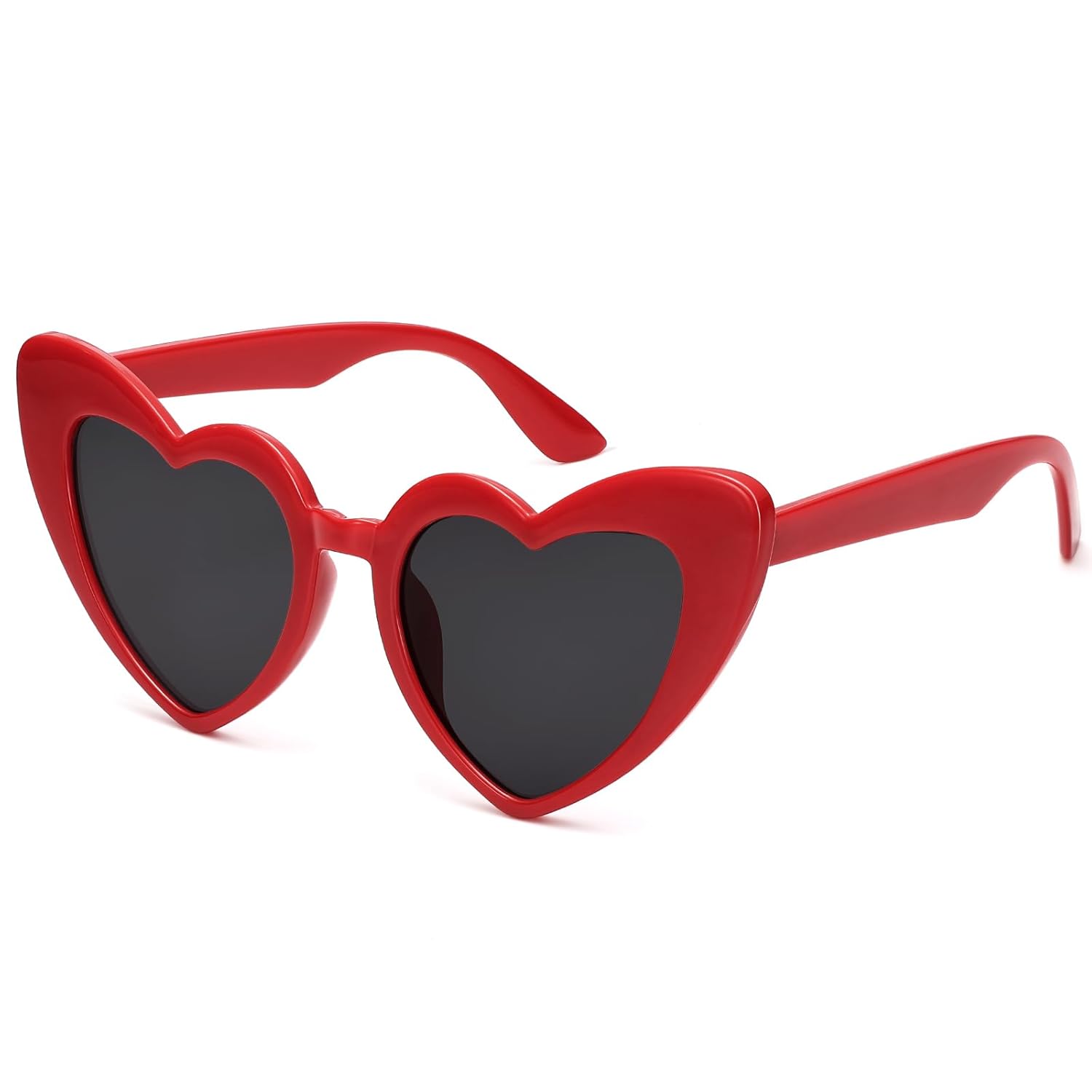 LIKSMU Heart Sunglasses for Women Trendy Cat Eye Love Shaped Sunglasses Vintage Lovely Retro Cute Sun Glasses