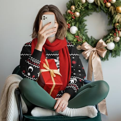 Image of 99TIMORO Funny Ugly Christmas Sweater for Men and Women, Holiday Pullover 2025, Novelty Crewneck Sweatshirt, Festive Gift