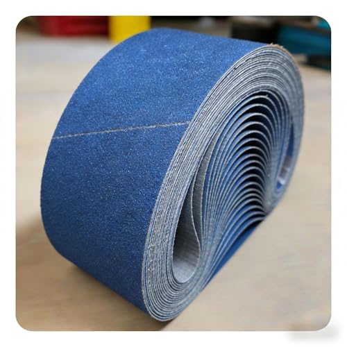 Bandes abrasives 75 x 457 mm grain 80 pour ponceuse à bande - Lot de 20 pièces