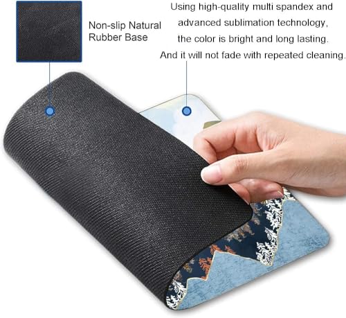 Image of Premium-Textured Mouse Pad, Non-Slip Rubber Base Mousepad for Laptop, Computer & PC, 9.5x7.9 in - Enhanced Precision, Ergonomic Comfort, Ideal for Gaming & Office (Abstract Landscape)