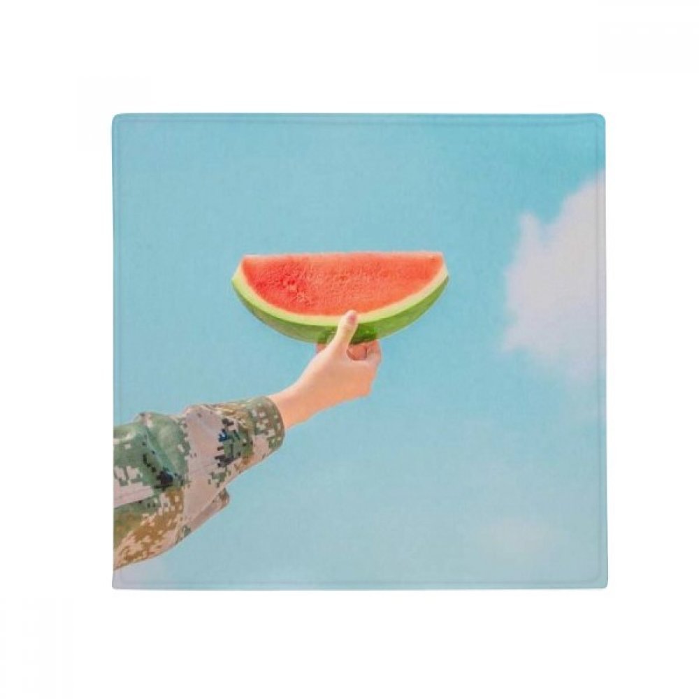 Tapis de sol la science bleu ciel pastèque pet mat anti-slip 50x50cm paysage nature
