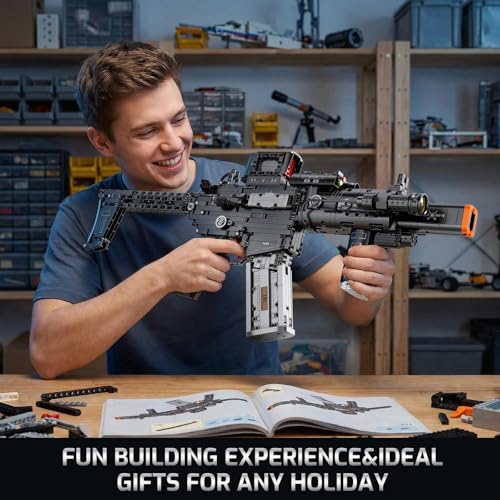 Reobrix Building Block Gun Set 1598Pcs 1:1 MCX Building Set for Adults by Reobrix - Used condition - Image 7