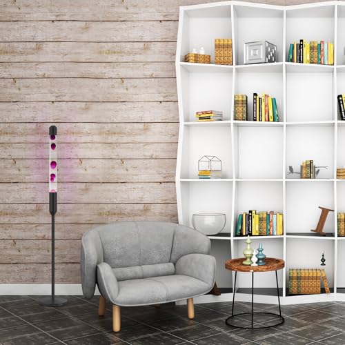 Image of Kyzfy 59-Inch Liquid Motion Lamp, Magma Lamp, Mood Relaxation Light, Purple Wax, Aluminum Alloy and Tempered Glass, Suitable for Home Decoration, Living Room, Office, Bedroom, Cafe