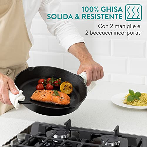 Navaris Padella in Ghisa - Ø 30cm con Manico