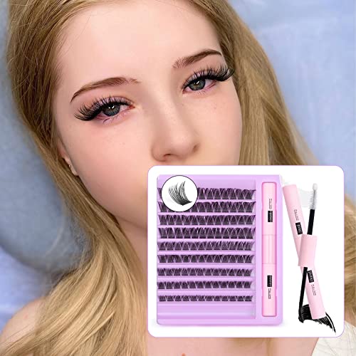 Eyelash Extension Kit, Diy Individual Lashes Lash Extension Kit Wispy Lash Clusters With Strong Lash Glue Bond And Seal False Eyelashes Set #TOP7