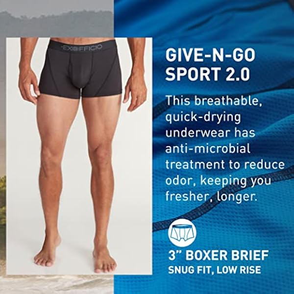 ExOfficio Give-n-go Sport Mesh 2.0 Boxer Brief 7,5 см Мужские Give-n-go Sport Mesh 2.0 Boxer Brief 3
