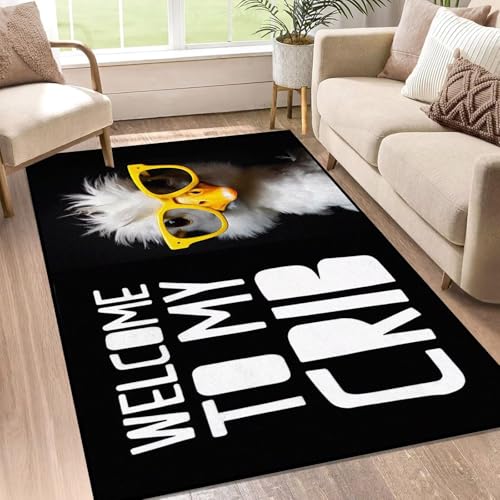 3' x 5' Duck Area Rugs for Bedroom Nursery Crib Laundry Study Room Coastal Colorful Underwater Weclcome Carpet Throw Rugs Home Decor Washable Non-Slip