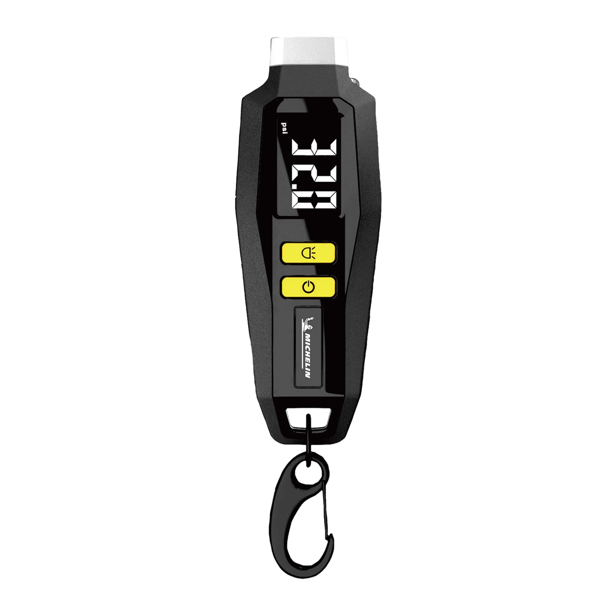 MichelinDigital Tyre Pressure Gauge with Keyring, Compact, Accurate Tire Pressure Monitor for Cars, Bikes, LED Display, Portable, Black