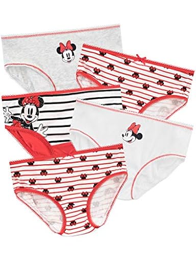 Disney Bragas Paquete de 5 Minnie Mouse Rojo 3-4 Años | Ya disponible en tu tienda friki favorita! En mundofriki.es!
