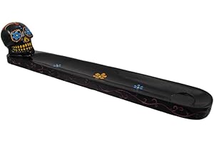 Day of the Dead Incense Burner Black Sugar Skull