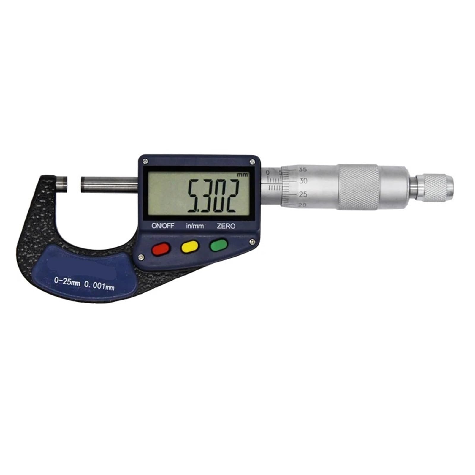 Micrómetro lectronic Micrómetro exterior de 0,001 mm, 0-25 mm, 25-50 mm, micrómetro digital electrónico de acero inoxidable(50 75mm)
