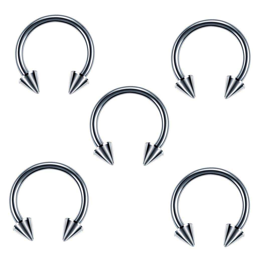Amagogo Joyería Corporal Piercing Aro Ombligo Barra Lengua Eio Ceja Acero Inoxidable Adecuado para Regalo Uso Diario Mujeres y Hombres