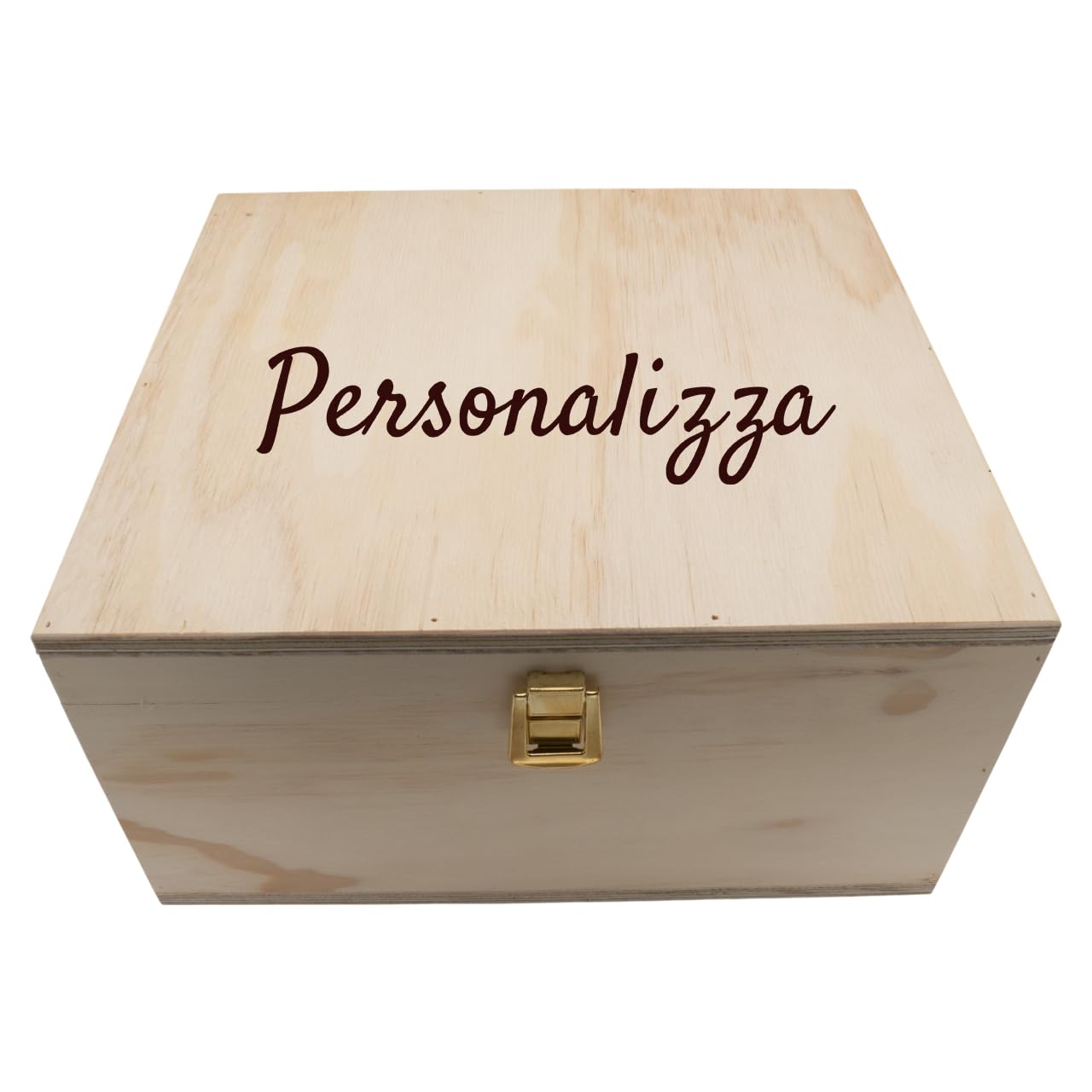 Colorfamily Scatola in Legno Personalizzata – Regalo Originale con Nome o Messaggio, Contenitore Decorativo per Calici, Bicchieri, Documenti, Compleanni, Anniversari e Occasioni Speciali