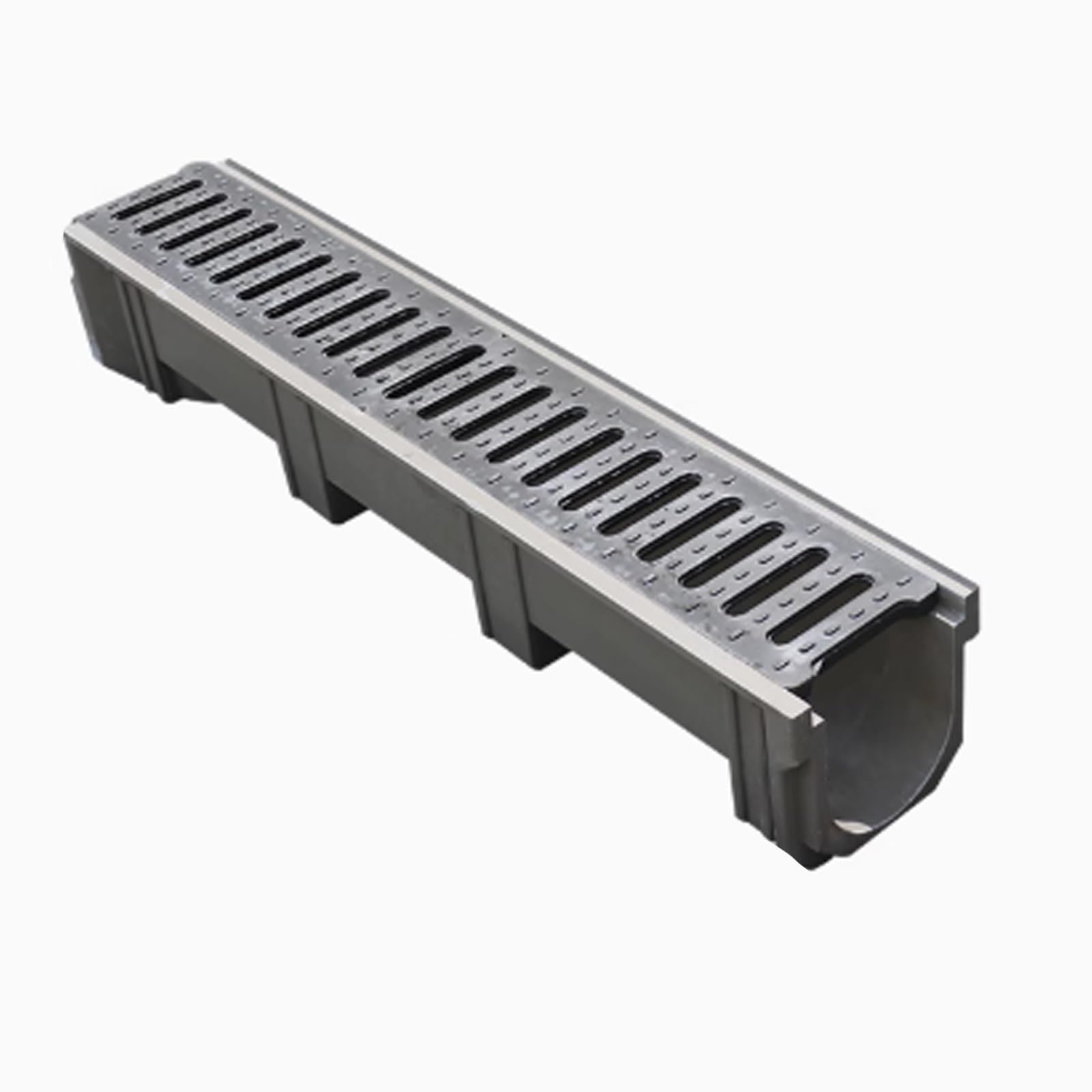 Rejilla de drenaje de resina rectangular 39x10 pulgadas antideslizante para zanjas 1
