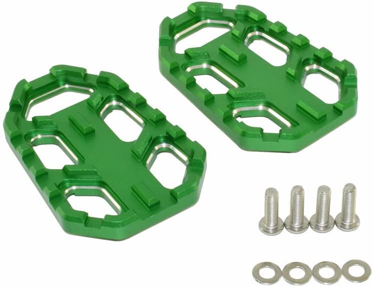 Miniatura 2 de Pedal extensor de clavija de pie izquierdo y derecho Ampliar extensión resto para Kawasaki Versys 1000 2015 2016 2017 2018 2019 2020 2021 (verde)